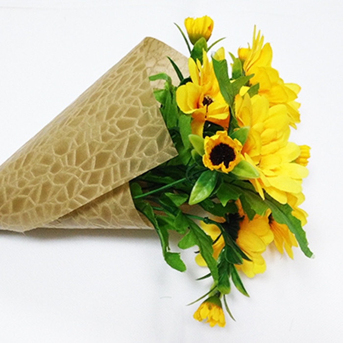 Tissue paper non-woven wrapping